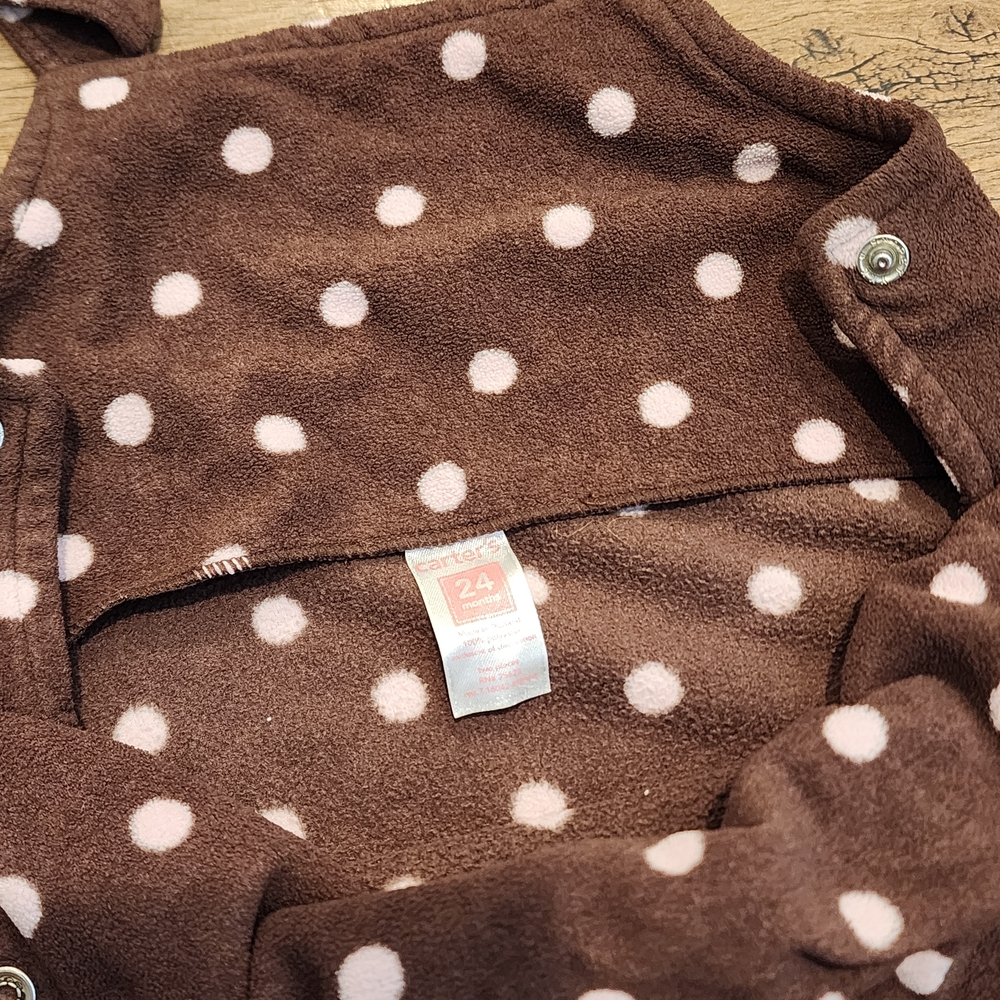 Carter's Brown Dress with Polka Dots 24 Months - Picture 5 of 7